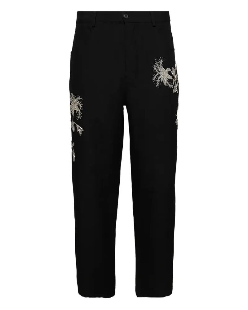 BLUEMARBLE Hose mit Perlenstickerei - Schwarz Schwarz