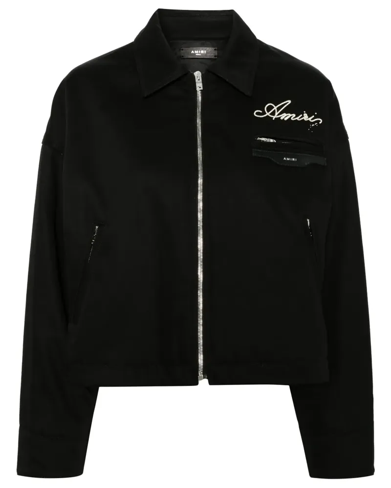 Amiri Jeansjacke mit Perlenverzierung - Schwarz Schwarz