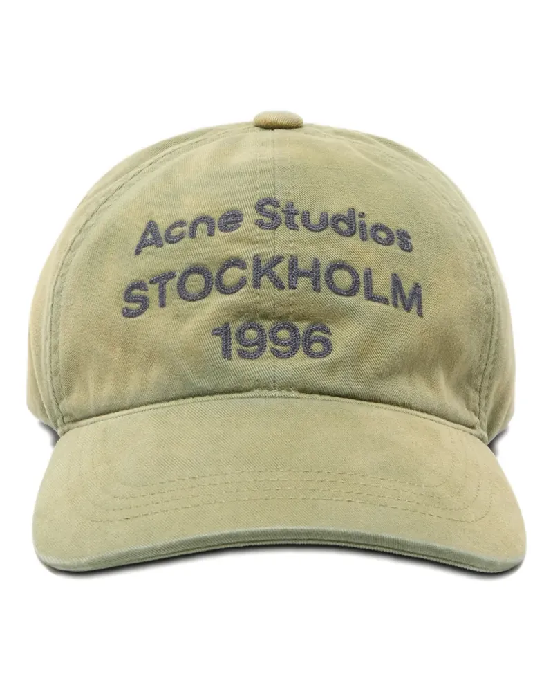 Acne Studios Baseballkappe mit Logo - Grün Grün
