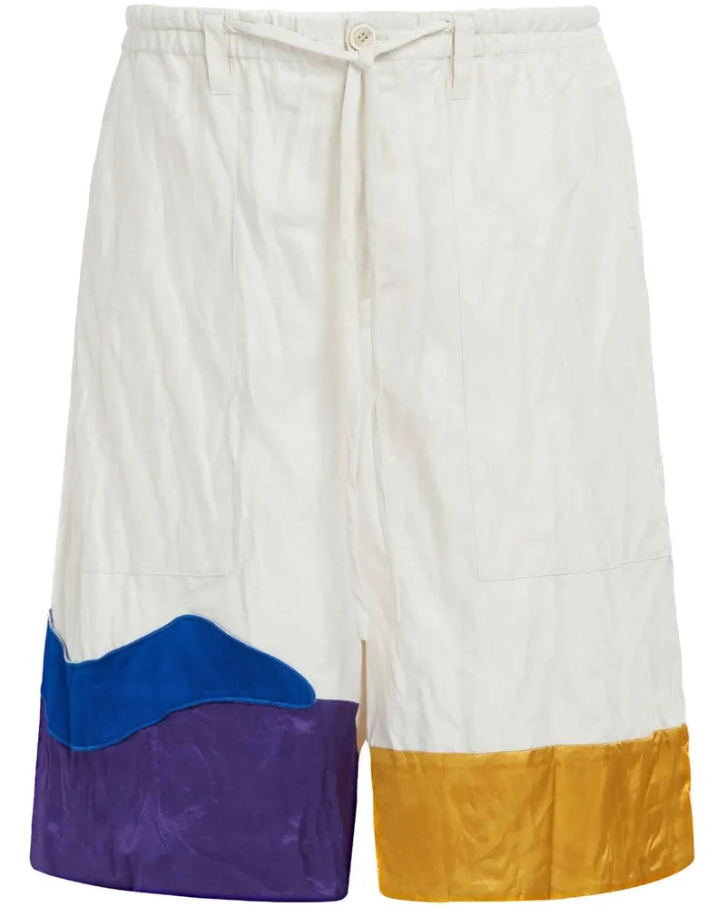 Marni Baggy-Shorts mit Print - Weiß Weiß