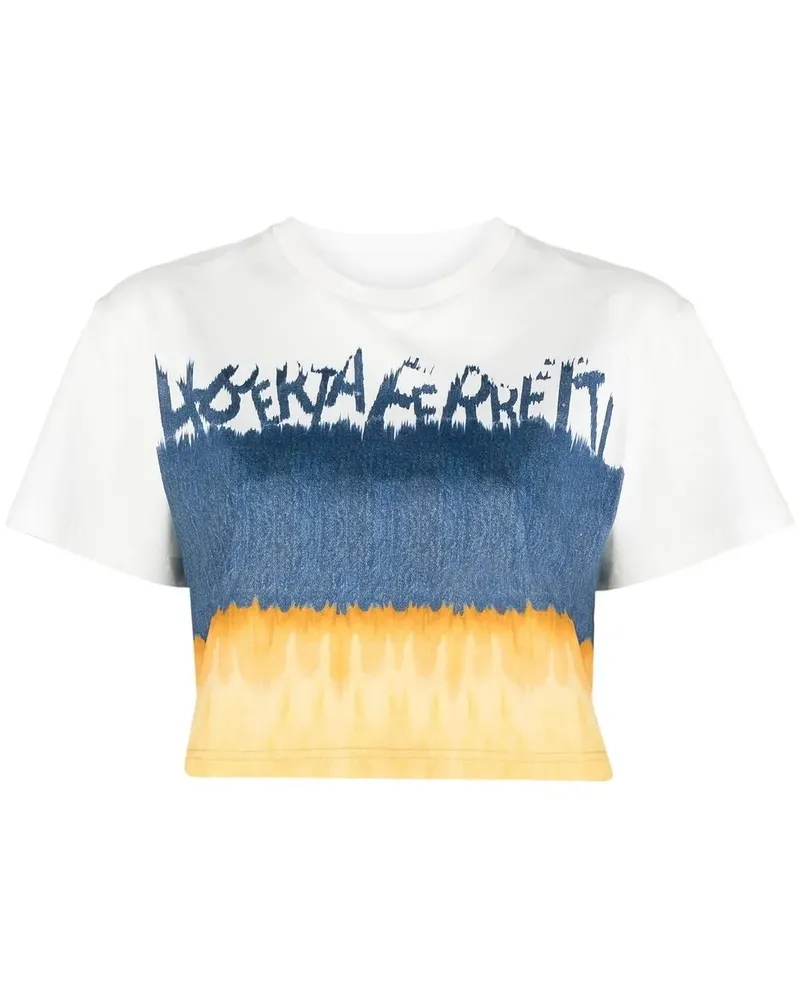 Alberta Ferretti T-Shirt mit Batikmuster - Blau Blau