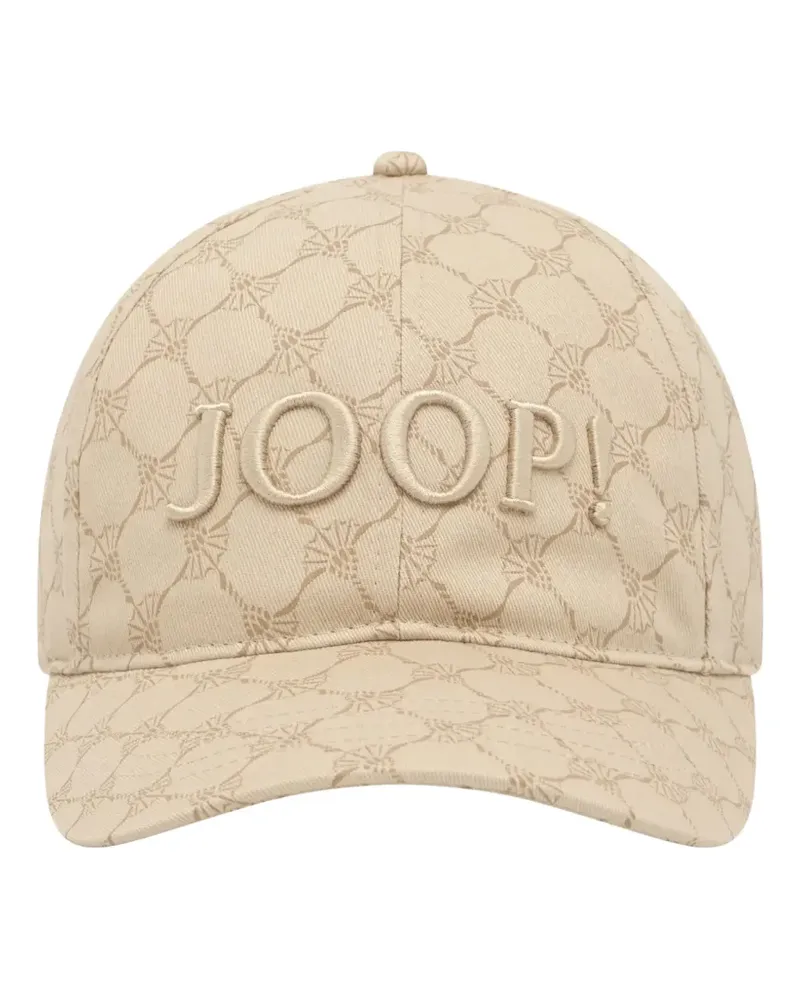 JOOP! Agatha monogram-print embroidered baseball cap - Nude Nude