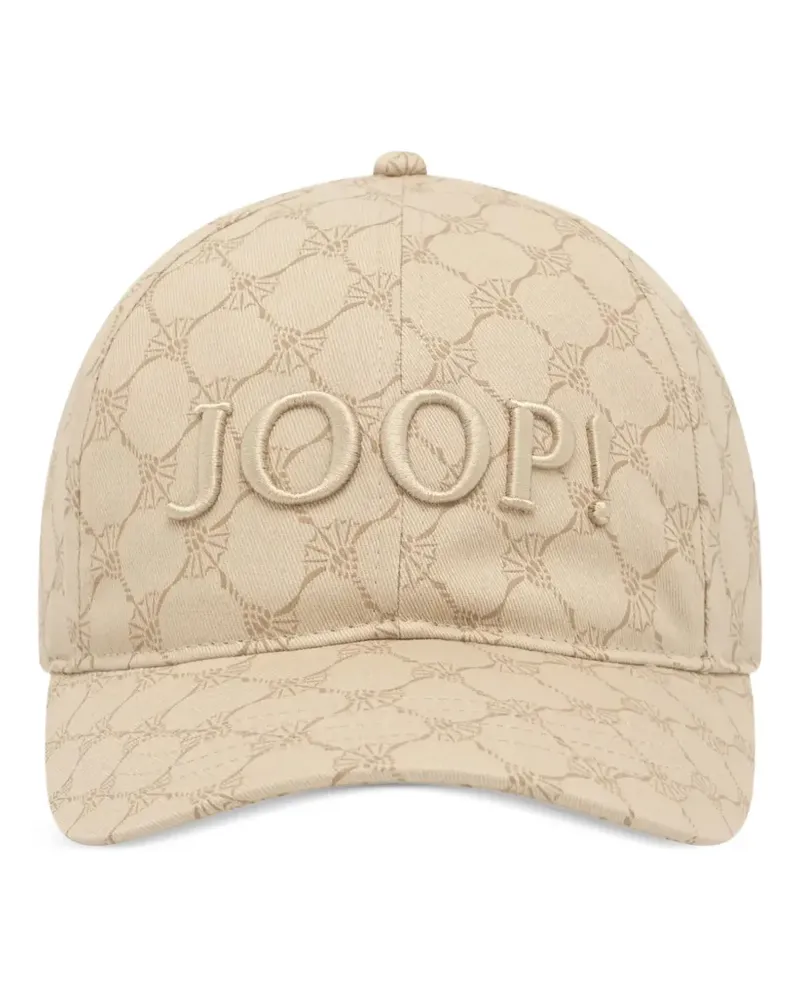 JOOP! Agatha monogram-print embroidered baseball cap - Nude Nude