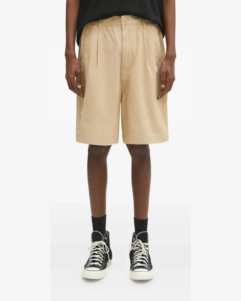 BAPE Logo-Shorts mit Faltendetail - Nude Nude