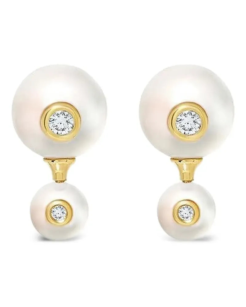 State Property 18kt Nemara Gelbgoldohrringe mit Perle Gold
