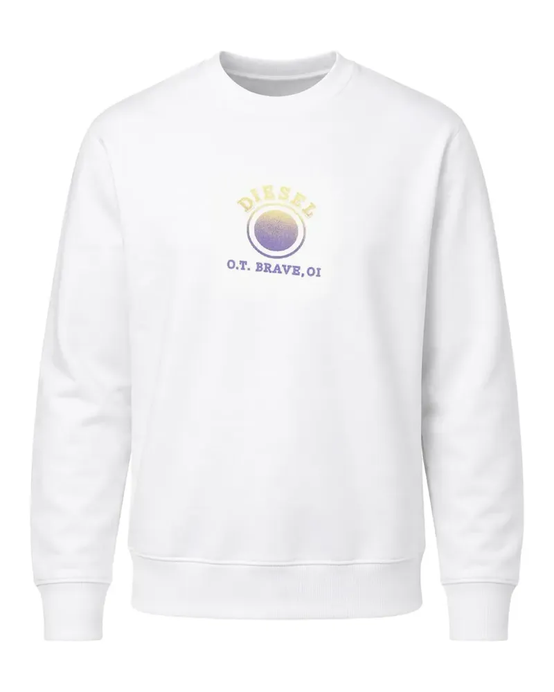 Diesel Pullover mit Logo-Print - Weiß Weiß
