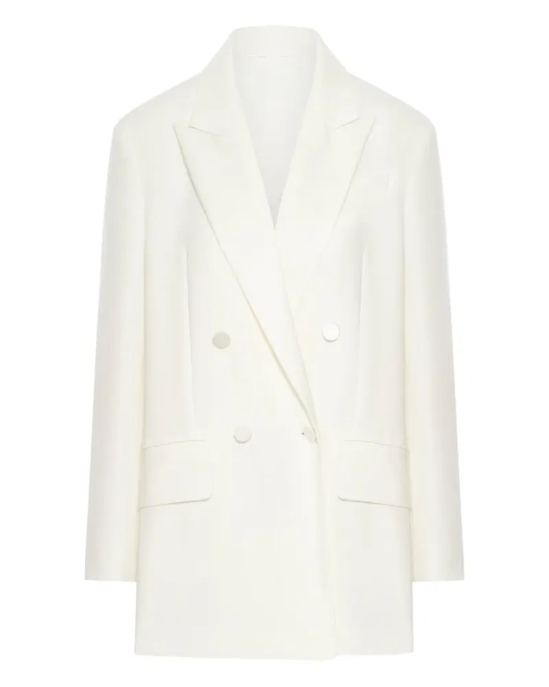 Max Mara Doppelreihiges Sakko - Weiß Weiß