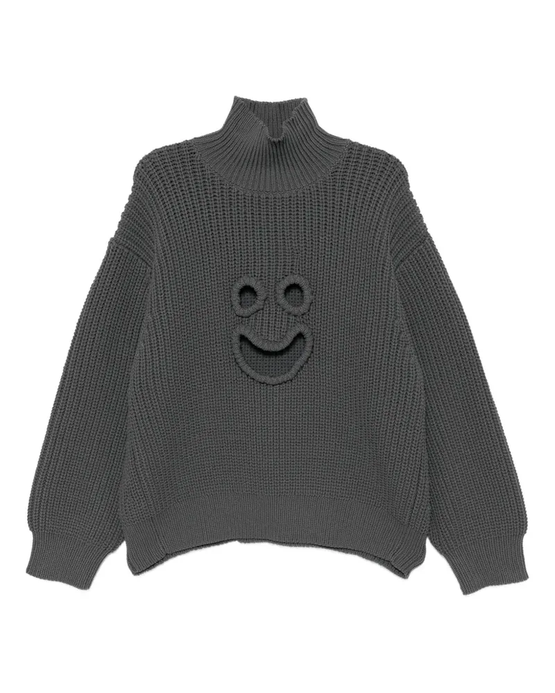 Melitta Baumeister Pullover im Face-Design - Grau Grau