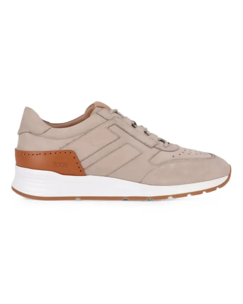 TOD'S perforated panelled sneakers - Nude Nude