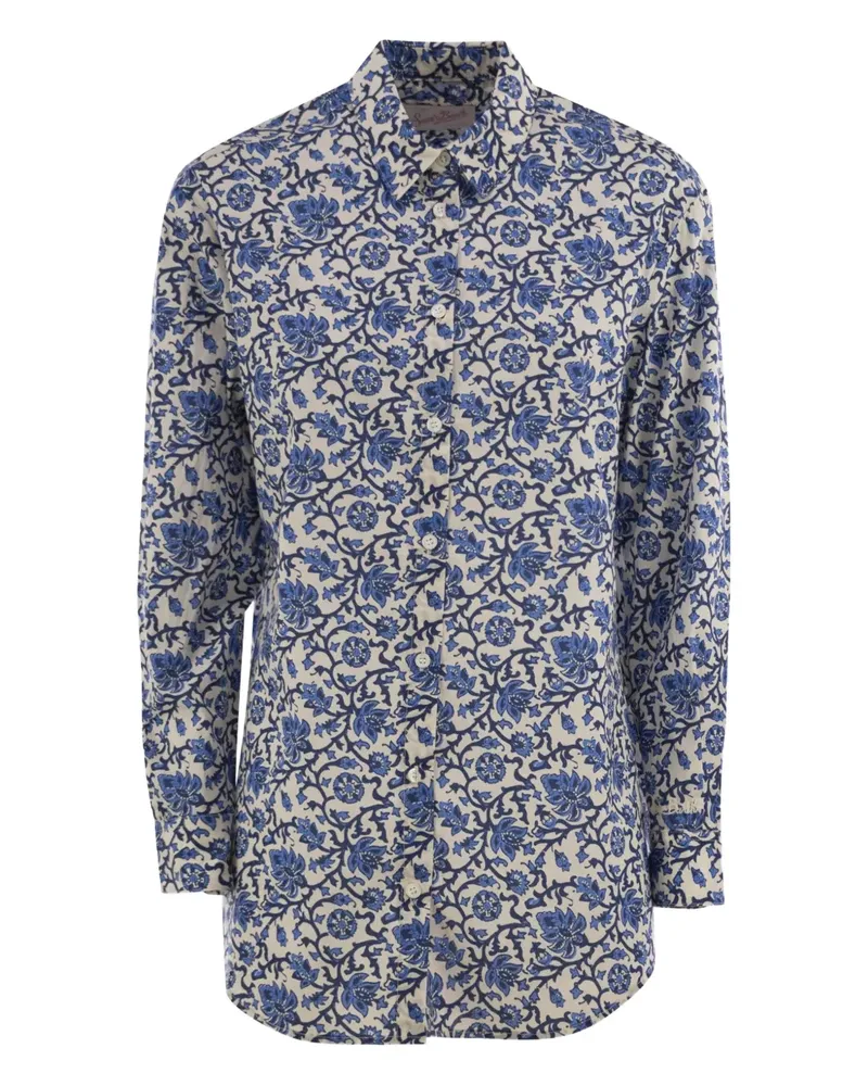 MC2 Saint Barth Brigitte Hemd mit Blumenprint - Nude Nude