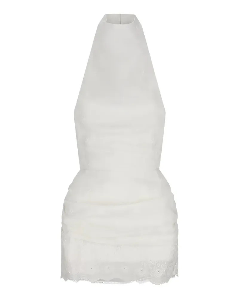 Magda Butrym embroidered halterneck dress - Weiß Weiß