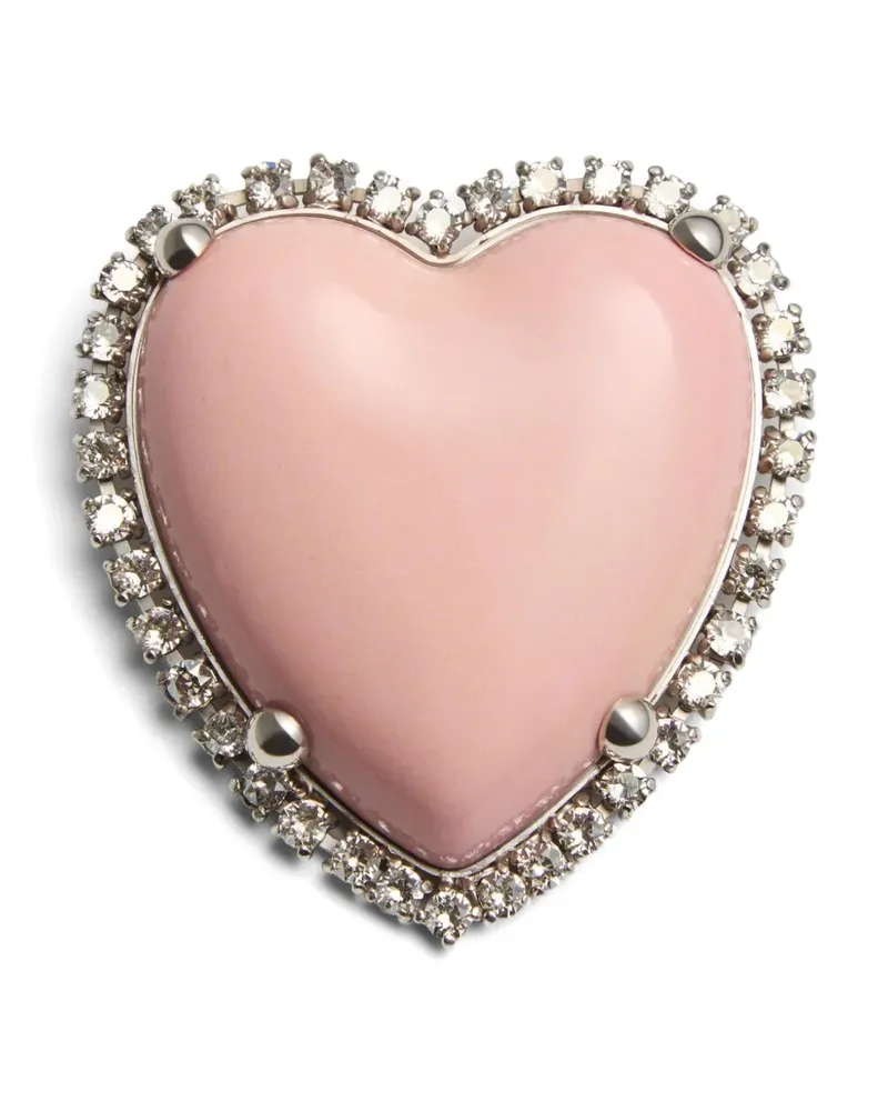 Valentino Garavani Coeur Hyperbole Brosche - Silber Silber