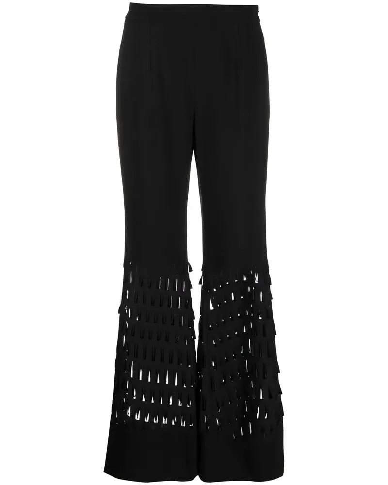 Alberta Ferretti Ausgestellte Hose - Schwarz Schwarz