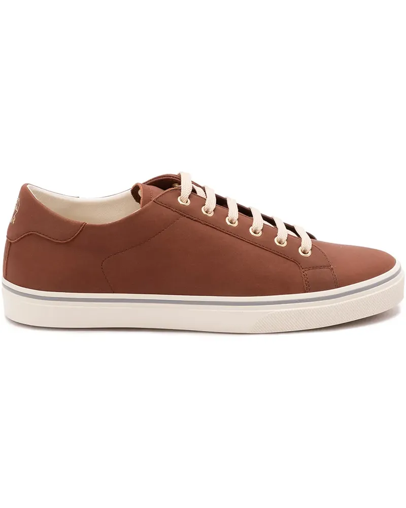 Brunello Cucinelli leather lace-up fastening sneakers - Braun Braun