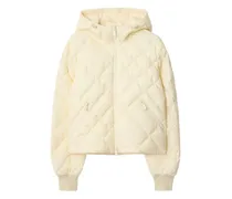 Steppjacke mit Karomuster - Weiß