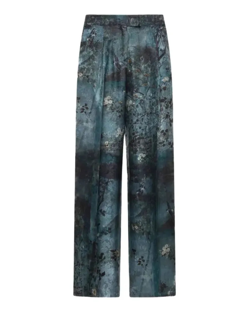 Pierre-Louis Mascia floral-print palazzo pants - Blau Blau