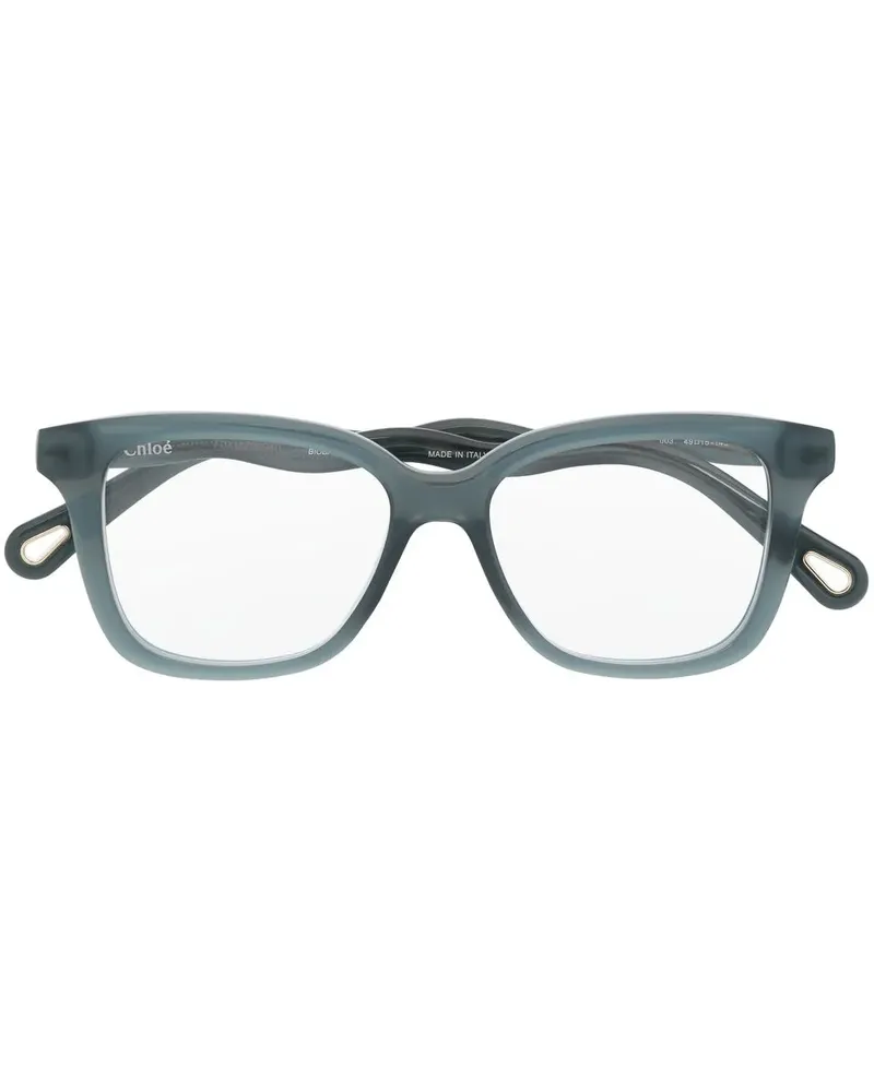Chloé Cat-Eye-Brille mit Logo - Blau Blau