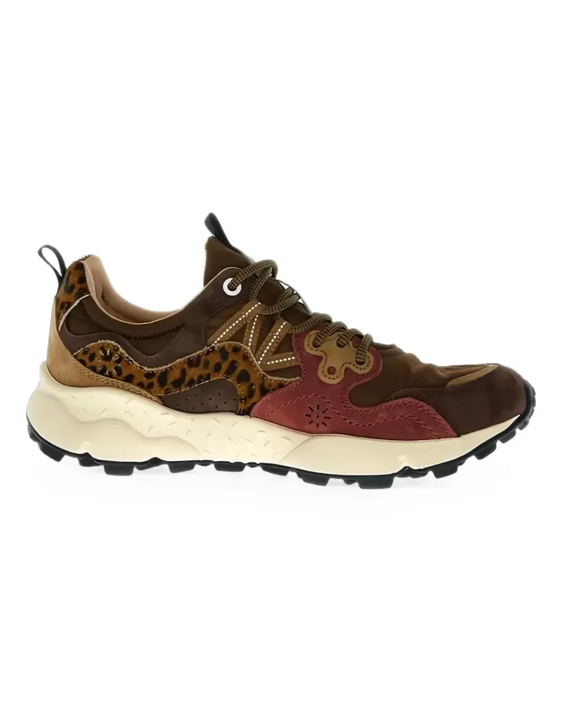 Flower MOUNTAIN Yamano 3 leopard-print sneakers - Braun Braun
