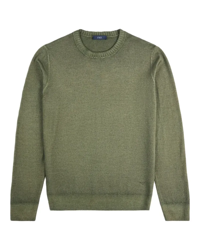 Fay Pullover mit Logo-Stickerei - Grün Grün