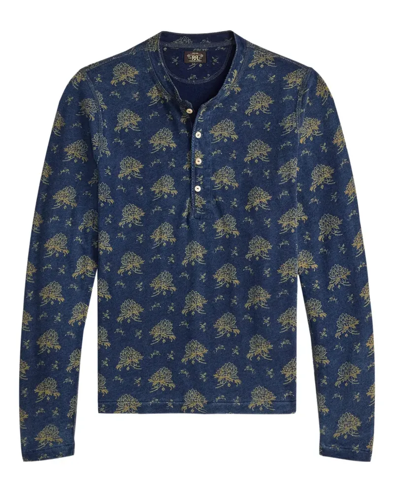 Ralph Lauren Geknöpftes Langarmshirt - Blau Blau