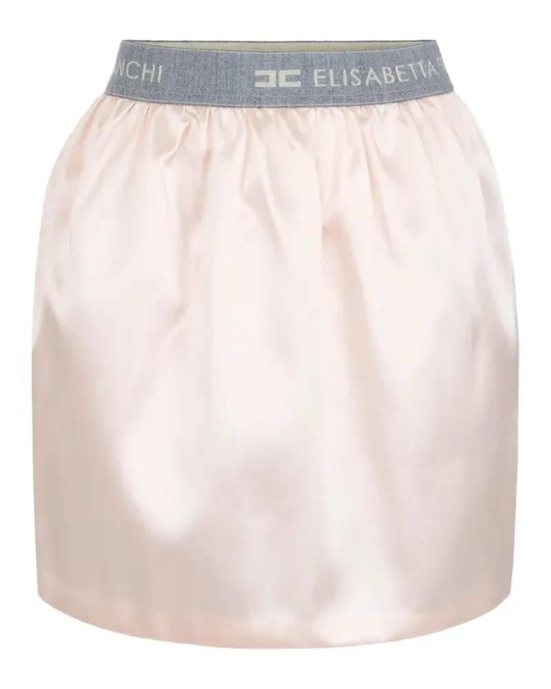 Elisabetta Franchi silk gazar miniskirt - Rosa Rosa