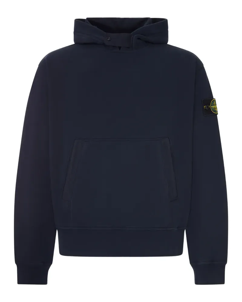 Stone Island Hoodie mit Logo-Patch - Blau Blau