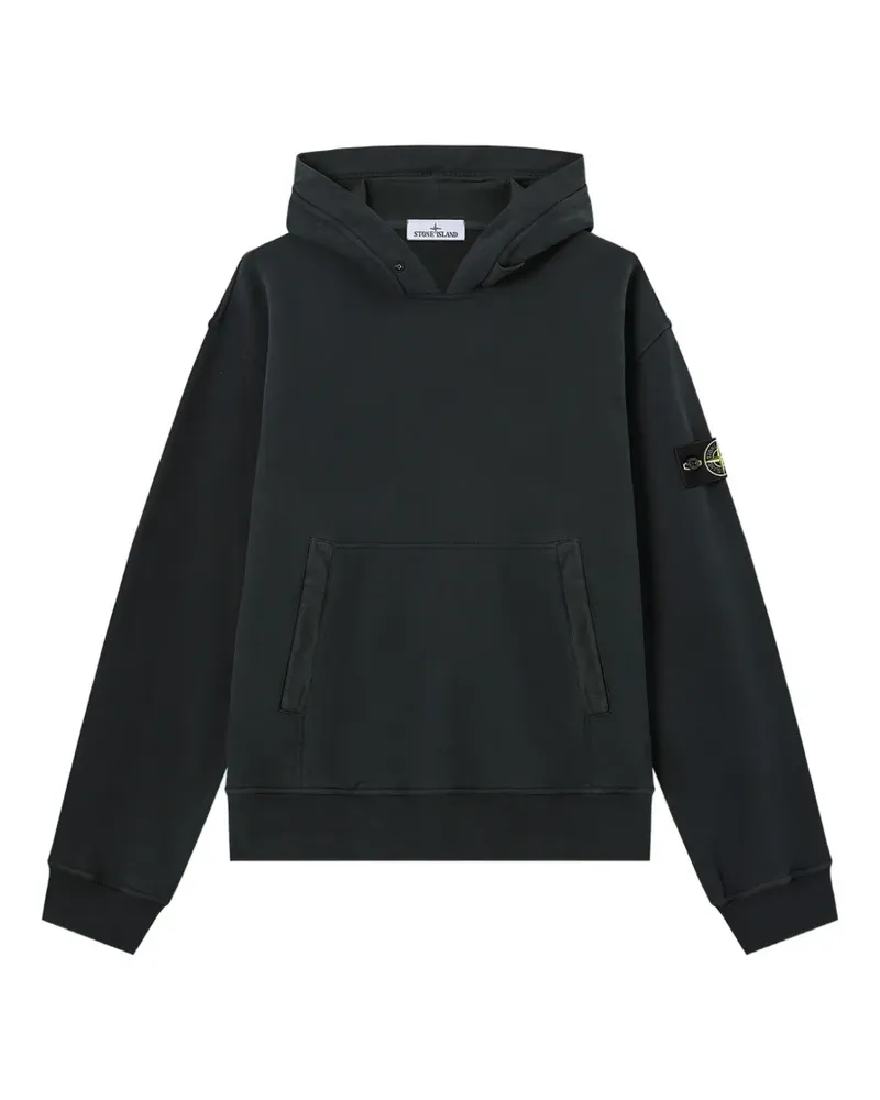 Stone Island Hoodie mit Logo-Patch - Blau Blau