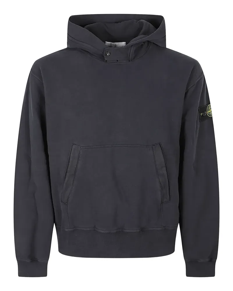 Stone Island Hoodie mit Logo-Patch - Blau Blau