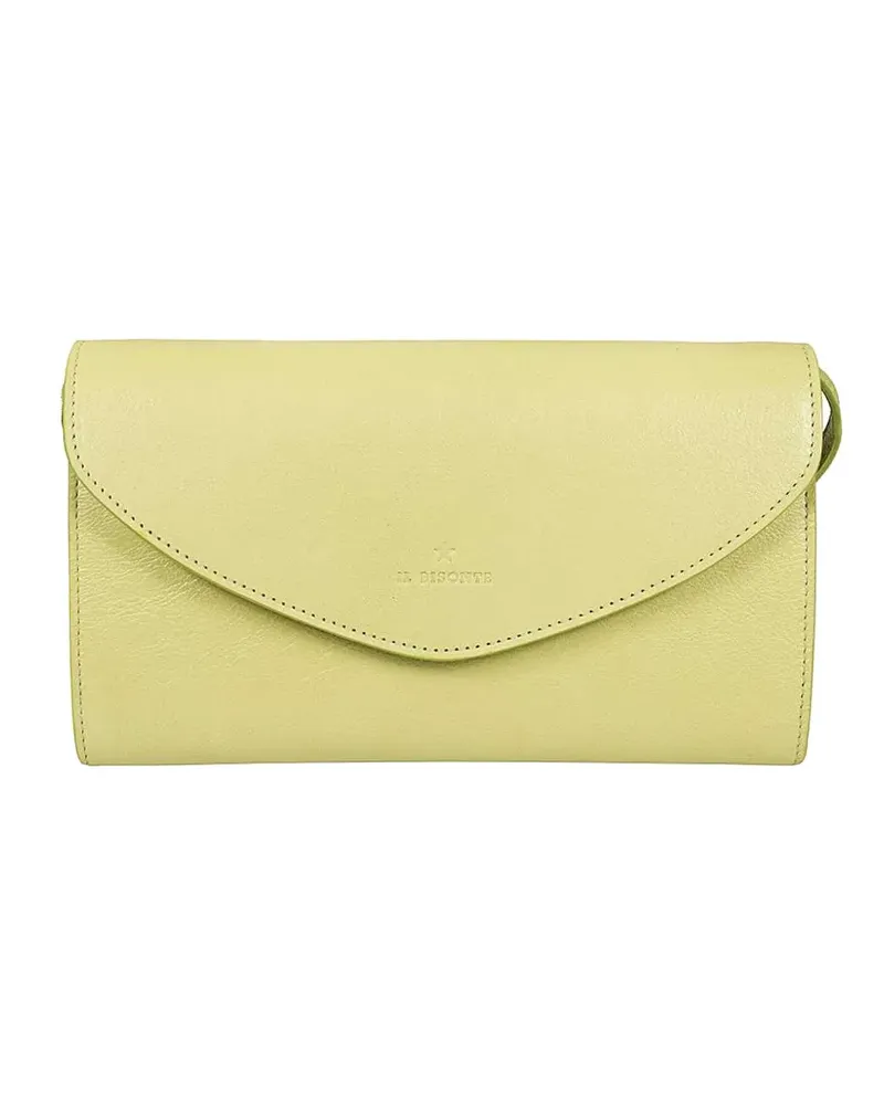 IL BISONTE Kleine Clutch mit Klappverschluss - Grün Grün