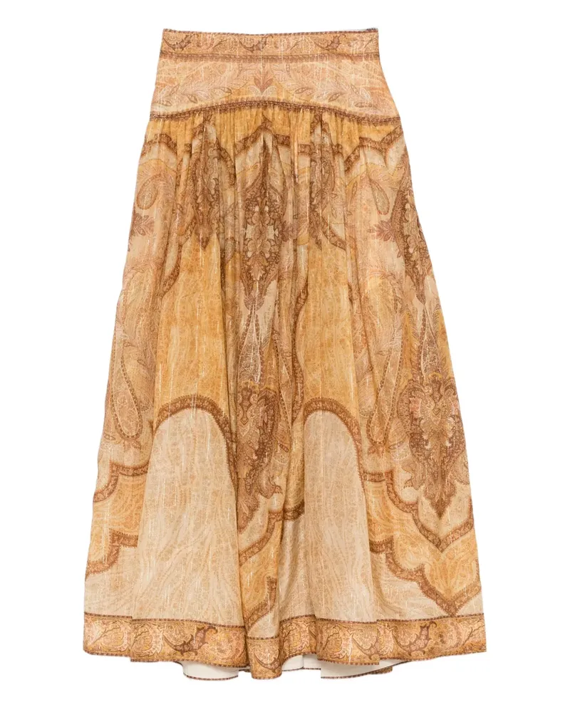 Zimmermann Wanderlust maxi skirt - Gelb Gelb