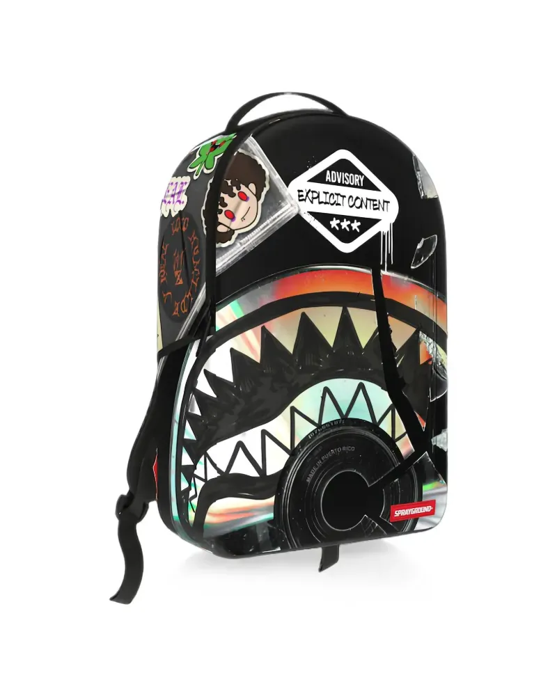 Sprayground x Jon Z Burned Disc Rucksack - Schwarz Schwarz