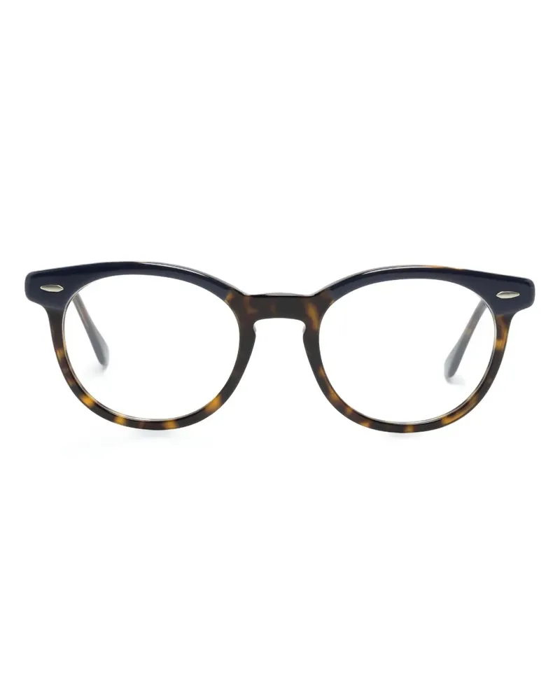 Ray Ban Runde Brille in Schildpattoptik - Blau Blau