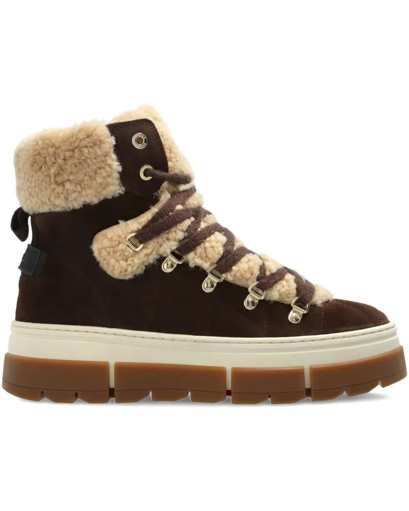 Bogner Sneakers mit Shearling-Besatz - Braun Braun