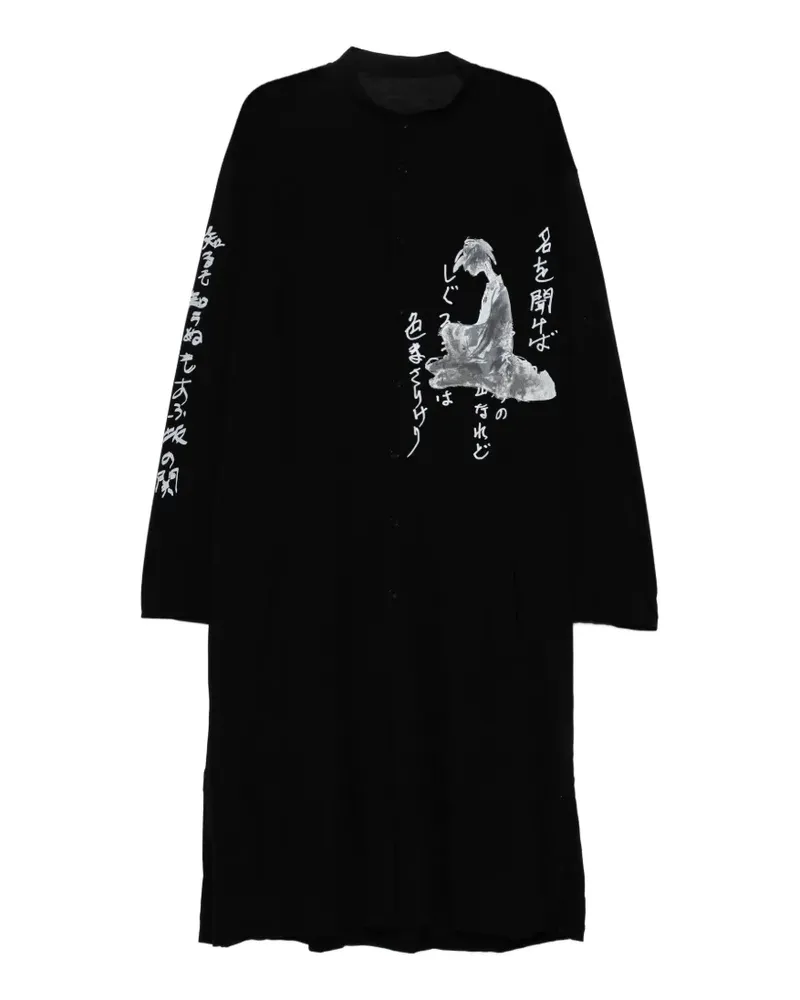 Yohji Yamamoto Hemd mit grafischem Print - Schwarz Schwarz