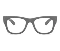 square acetate glasses - Grau