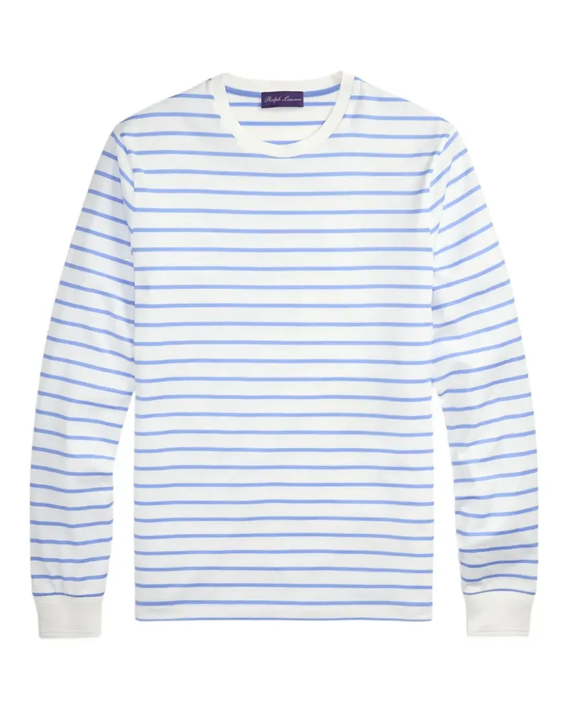 Ralph Lauren Gestreiftes Langarmshirt - Weiß Weiß