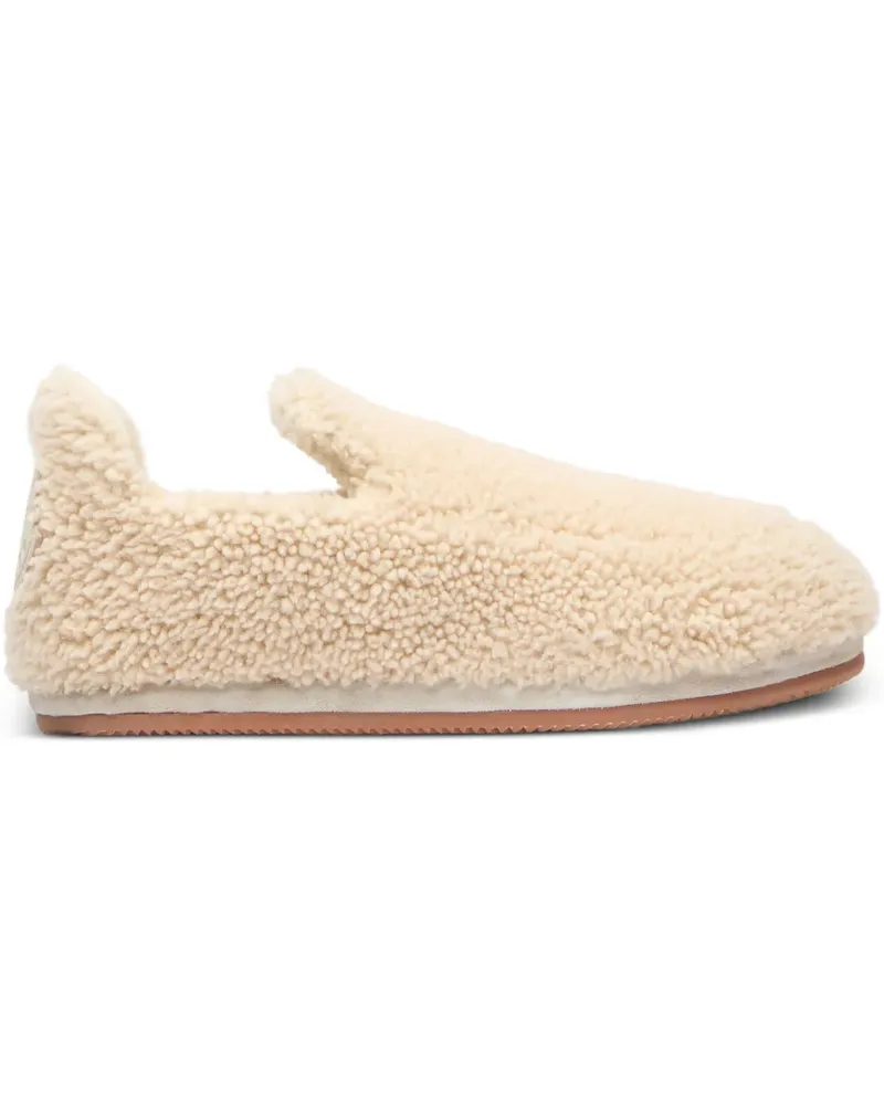 Moncler Ballerinas mit Shearling - Nude Nude