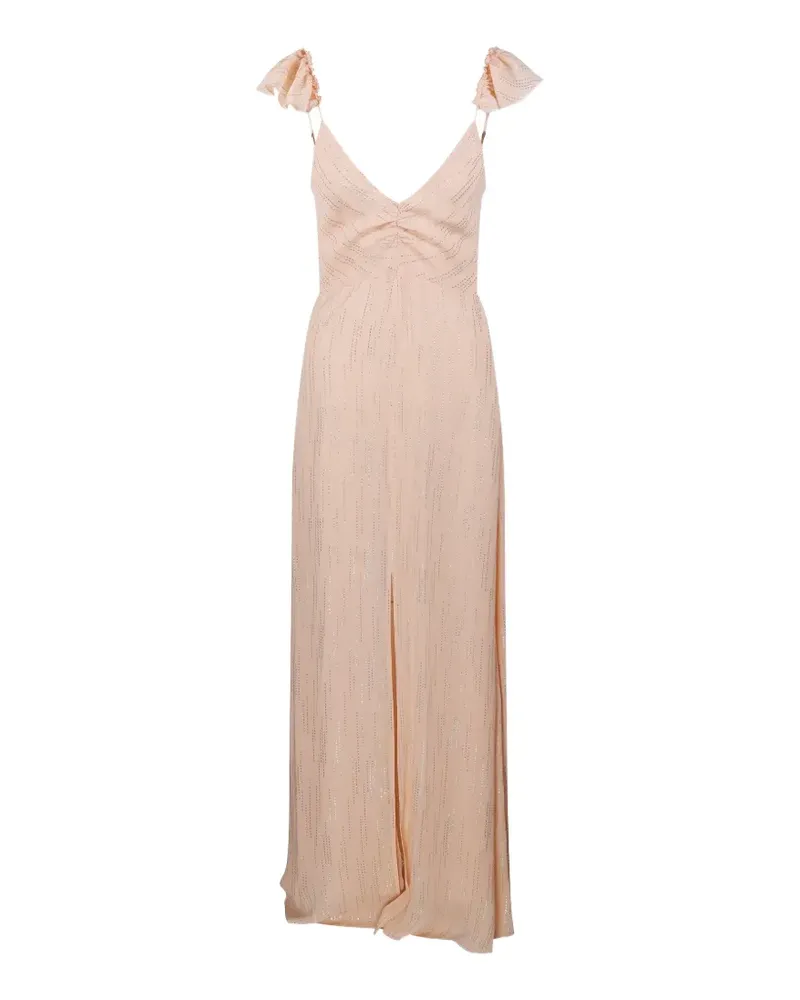 forte_forte Les Fils d'Argent ruffled maxi dress - Rosa Rosa