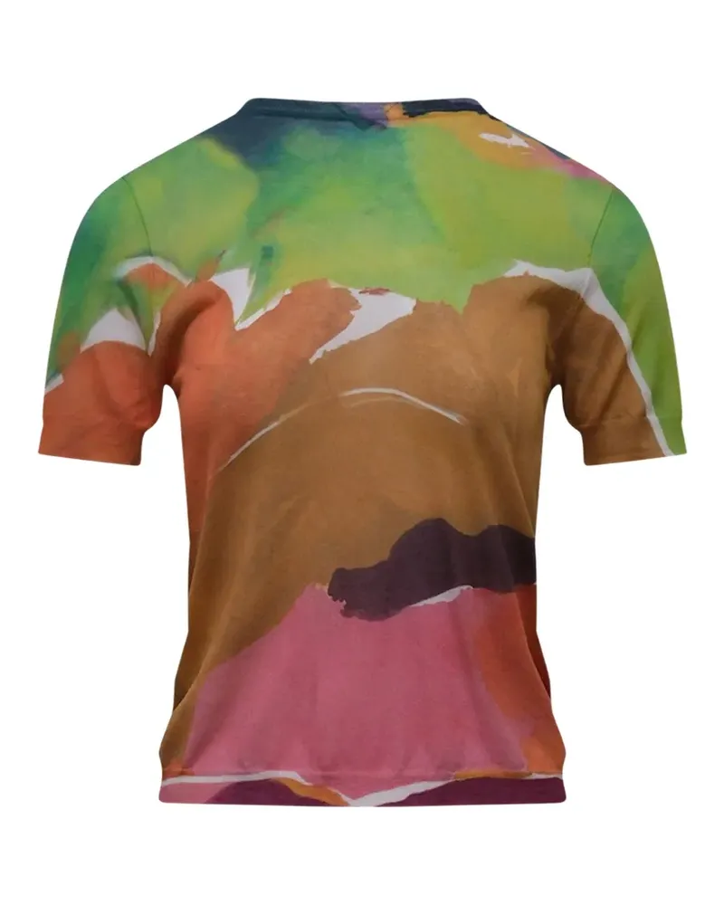 Ulla Johnson Sana abstract-print T-shirt - Braun Braun