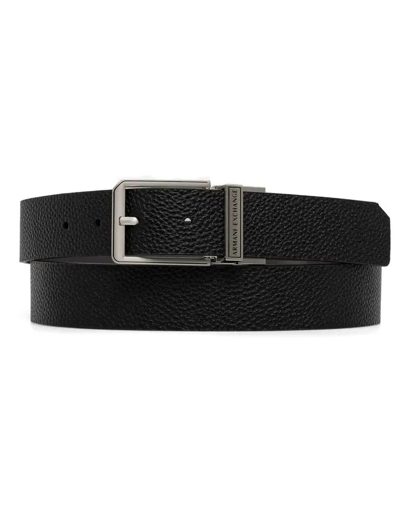 Armani Exchange Wendbarer Ledergürtel - Schwarz Schwarz