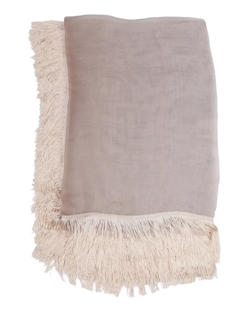 Faliero Sarti Ginny fringe-trimmed scarf - Nude Nude