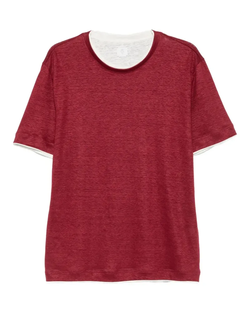 Eleventy T-Shirt im Layering-Look - Rot Rot