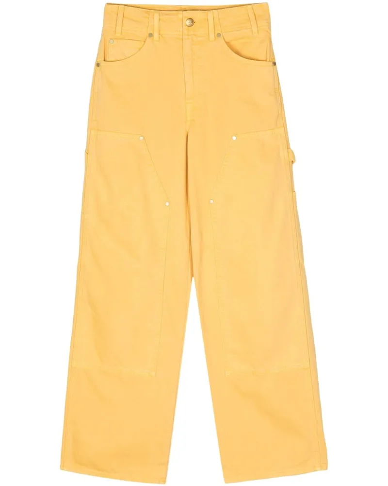 Ulla Johnson Straight-Leg-Jeans mit hohem Bund - Gelb Gelb