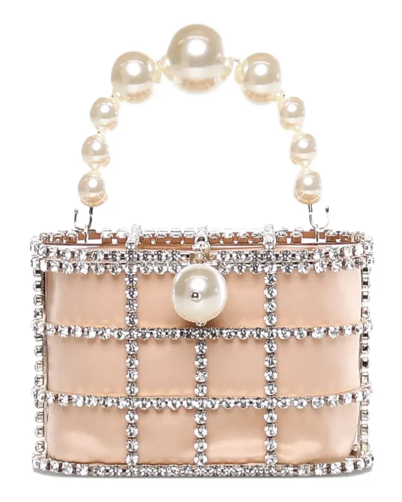 Rosantica crystal faux-pearl mini bag - Nude Nude