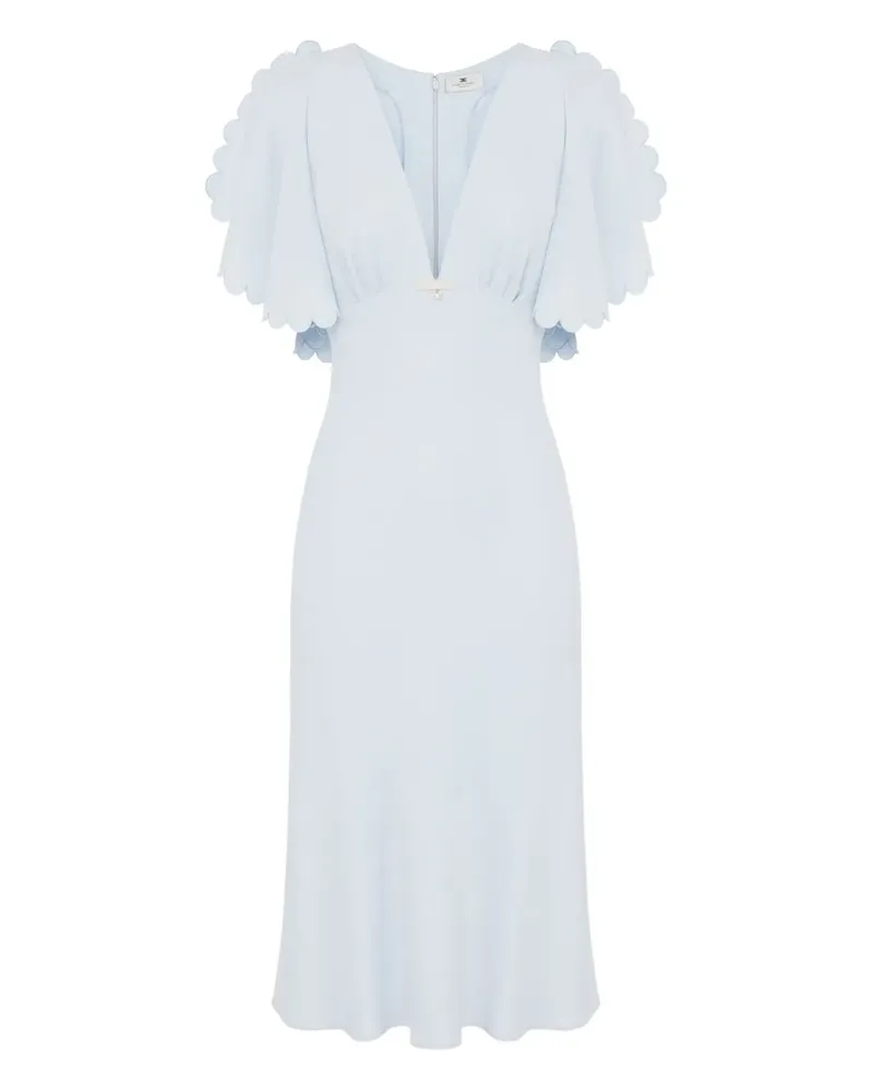 Elisabetta Franchi Mittellanges Kreppkleid - Blau Blau