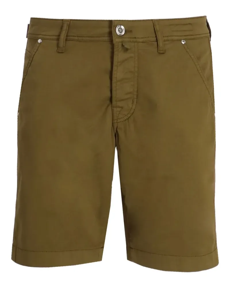 Jacob Cohën Shorts mit Logo-Patch - Grün Grün