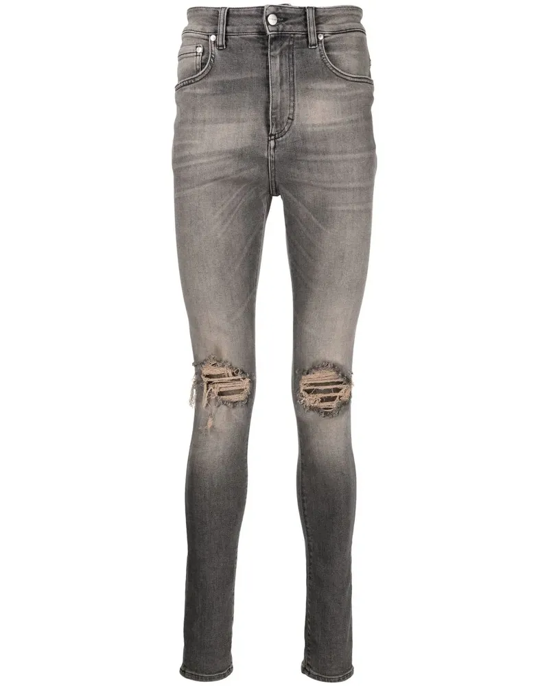 REPRESENT Skinny-Jeans im Distressed-Look - Schwarz Schwarz