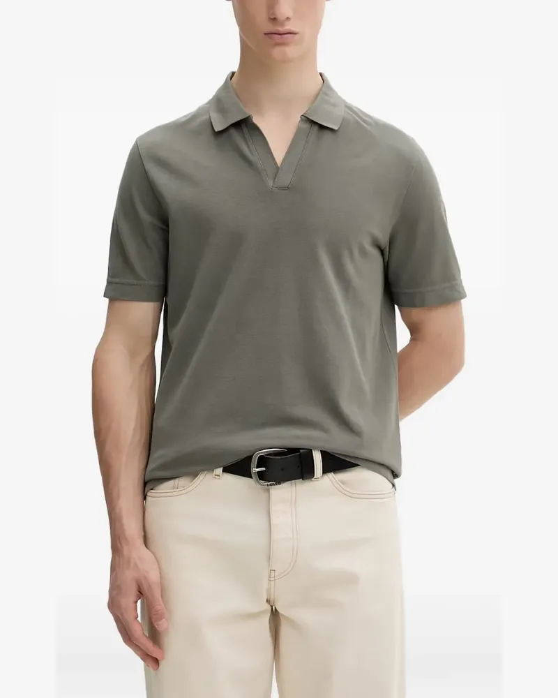 Marc O'Polo piqué V-neck T-shirt - Grün Grün