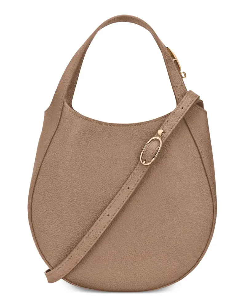 Longchamp Kleine Handtasche aus strukturiertem Leder - Nude Nude