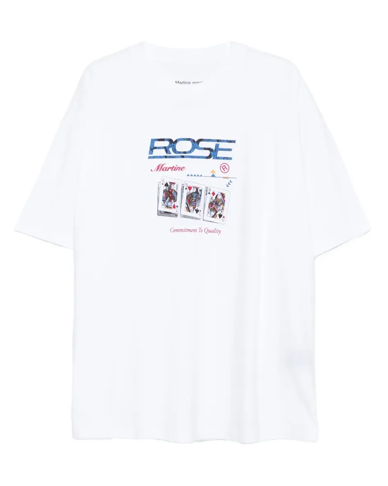 Martine Rose T-Shirt mit Spielkarten-Print - Weiß Weiß